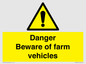 WM12045: Danger Beware of farm vehicles