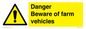 WM12045: Danger Beware of farm vehicles