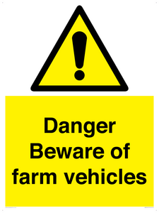 WM12045: Danger Beware of farm vehicles