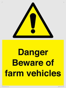 WM12045: Danger Beware of farm vehicles