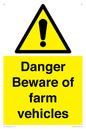 WM12045: Danger Beware of farm vehicles