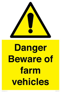 WM12045: Danger Beware of farm vehicles