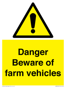 WM12045: Danger Beware of farm vehicles