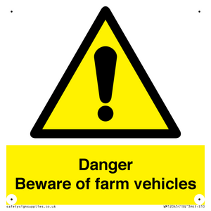 WM12045: Danger Beware of farm vehicles