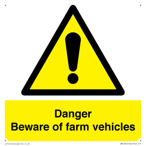 WM12045: Danger Beware of farm vehicles