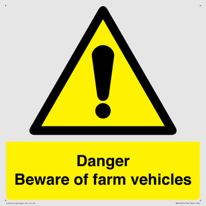 WM12045: Danger Beware of farm vehicles