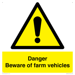 WM12045: Danger Beware of farm vehicles