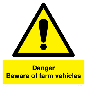 WM12045: Danger Beware of farm vehicles
