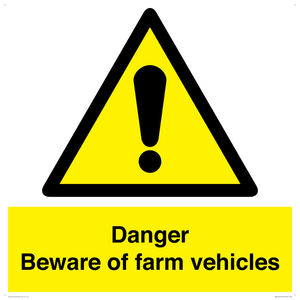 WM12045: Danger Beware of farm vehicles