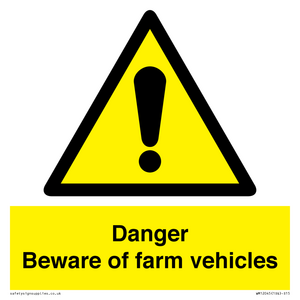 WM12045: Danger Beware of farm vehicles
