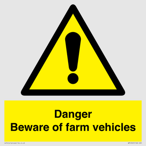 WM12045: Danger Beware of farm vehicles