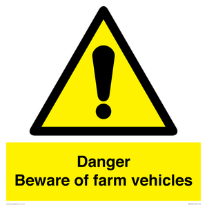 WM12045: Danger Beware of farm vehicles
