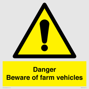WM12045: Danger Beware of farm vehicles
