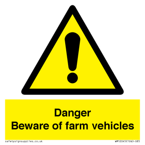 WM12045: Danger Beware of farm vehicles