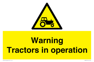 WM13187: Warning Tractors in operation