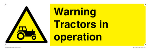 WM13187: Warning Tractors in operation