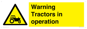 WM13187: Warning Tractors in operation
