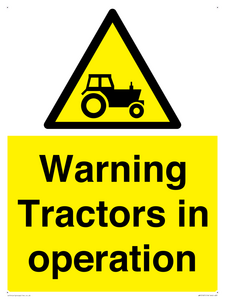 WM13187: Warning Tractors in operation