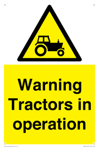 WM13187: Warning Tractors in operation