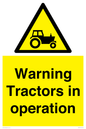 WM13187: Warning Tractors in operation