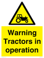 WM13187: Warning Tractors in operation