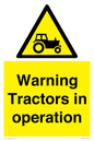 WM13187: Warning Tractors in operation