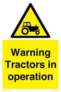 WM13187: Warning Tractors in operation