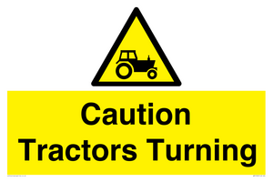 WM13189: Caution Tractors Turning