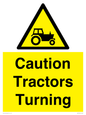 WM13189: Caution Tractors Turning
