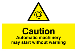 WM148: Automatic machinery may start