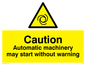 WM148: Automatic machinery may start