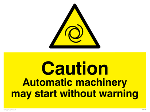 WM148: Automatic machinery may start