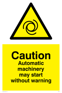 WM148: Automatic machinery may start