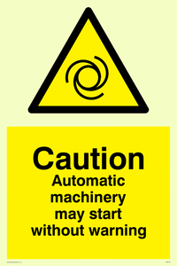 WM148: Automatic machinery may start