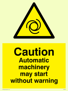 WM148: Automatic machinery may start