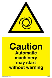 WM148: Automatic machinery may start