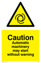 WM148: Automatic machinery may start