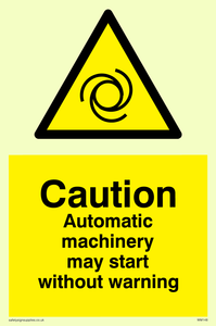 WM148: Automatic machinery may start