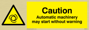 WM148: Automatic machinery may start