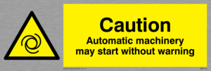 WM148: Automatic machinery may start