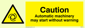 WM148: Automatic machinery may start