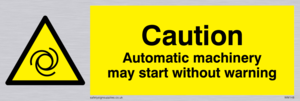 WM148: Automatic machinery may start