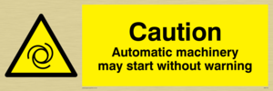 WM148: Automatic machinery may start