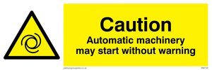 WM148: Automatic machinery may start