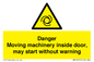 WM16555: Danger Moving machinery inside door