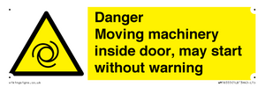 WM16555: Danger Moving machinery inside door
