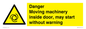 WM16555: Danger Moving machinery inside door
