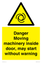 WM16555: Danger Moving machinery inside door
