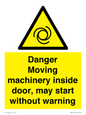 WM16555: Danger Moving machinery inside door