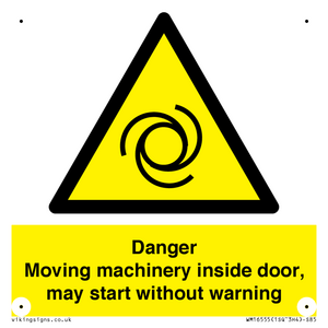 WM16555: Danger Moving machinery inside door